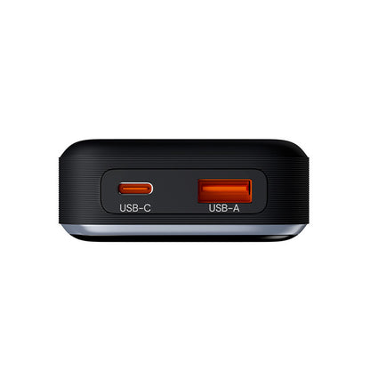 Allity Ekstern Batteri. APB-200 PocketPower, 10000mAh, 33W, QC + PD, 1 x USB-A - 1 x USB-C, Grå