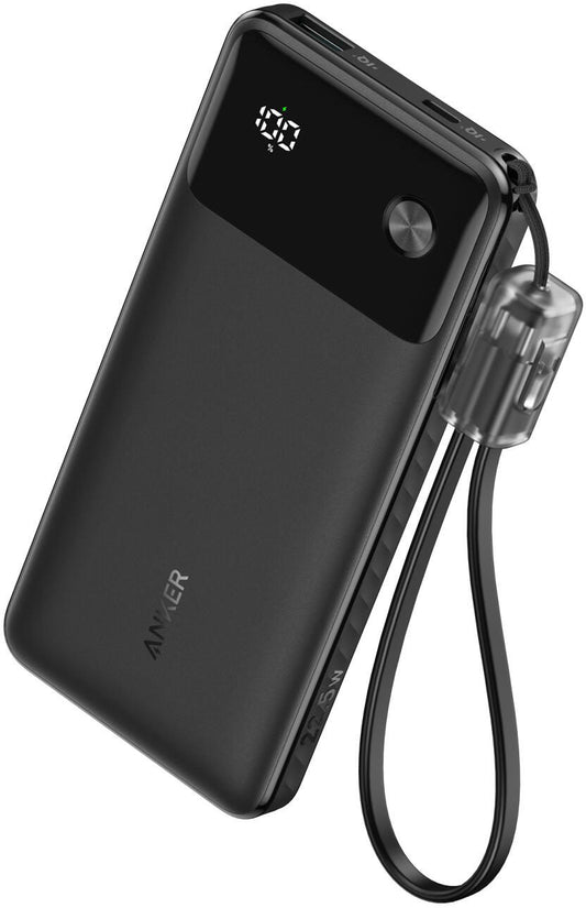Anker Ekstern Batteri, 10000mAh, 22.5W, QC + PD, 1 x USB-A - 1 x USB-C, Svart A1388G11