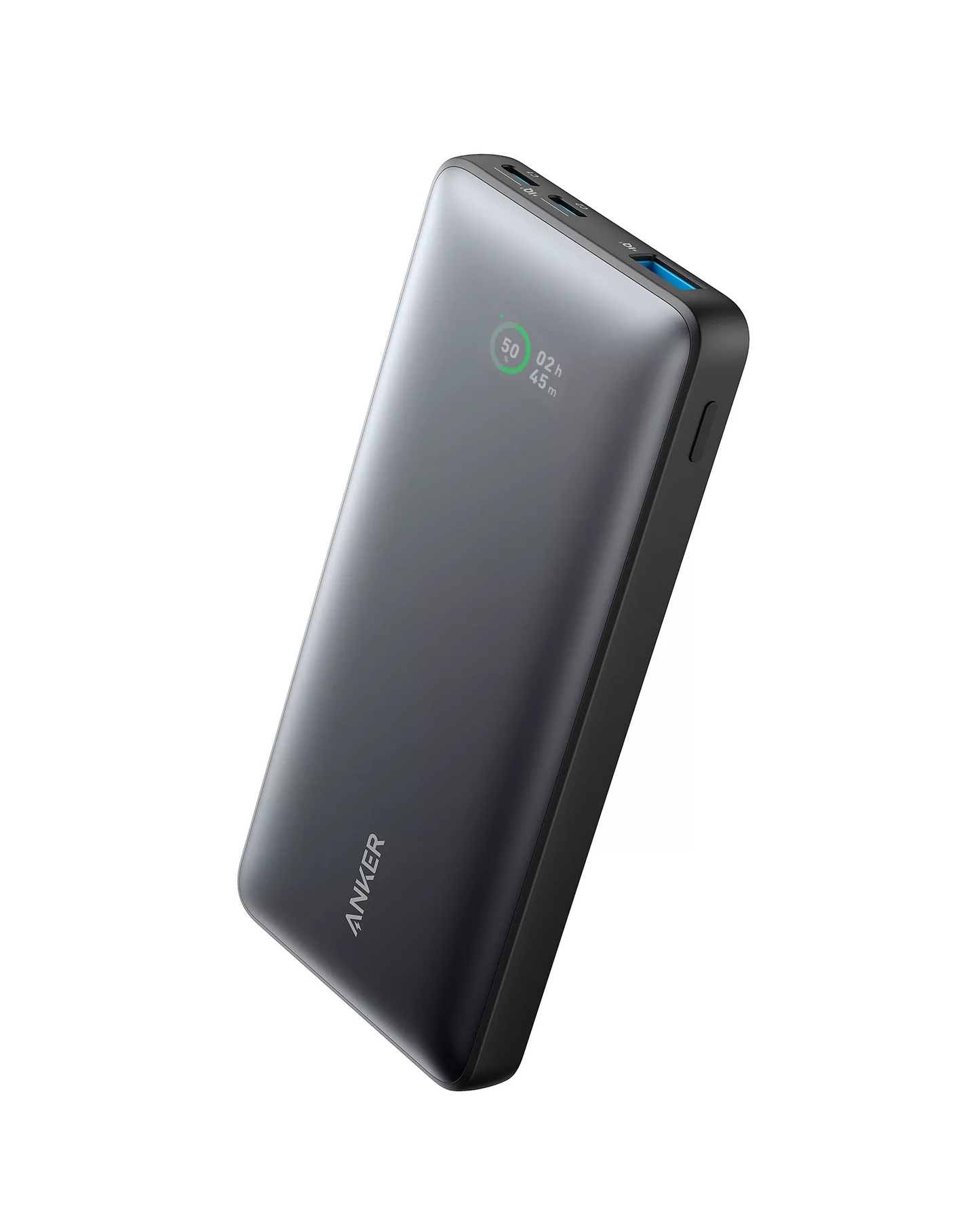 Anker 533 PowerCore Ekstern Batteri, 10000mAh, 25W, QC + PD, 1 x USB-A - 2 x USB-C, Svart A1249G11