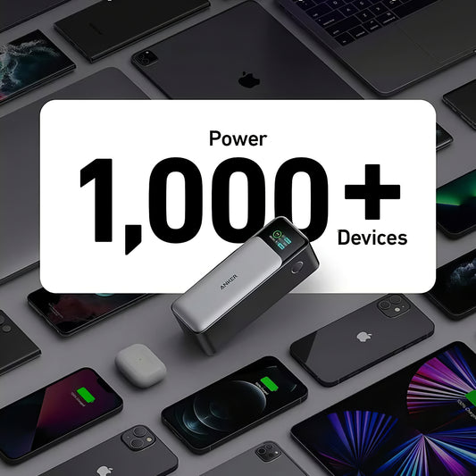 Anker 737 Eksternt batteri, 24000 mAh, 140 W, QC + PD, 1 x USB-A - 2 x USB-C, svart A1289011