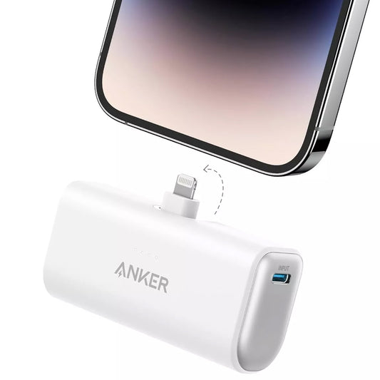 Ekstern Batteri Anker Nano, 5000mAh, 12W, 1 x Lightning, Hvit A1645G21