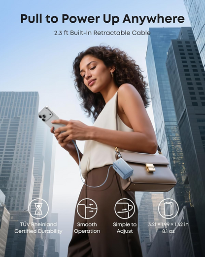 Anker Nano Ekstern Batteri, 10000mAh, 45W, QC + PD, 1 x USB-A - 2 x USB-C, Blå