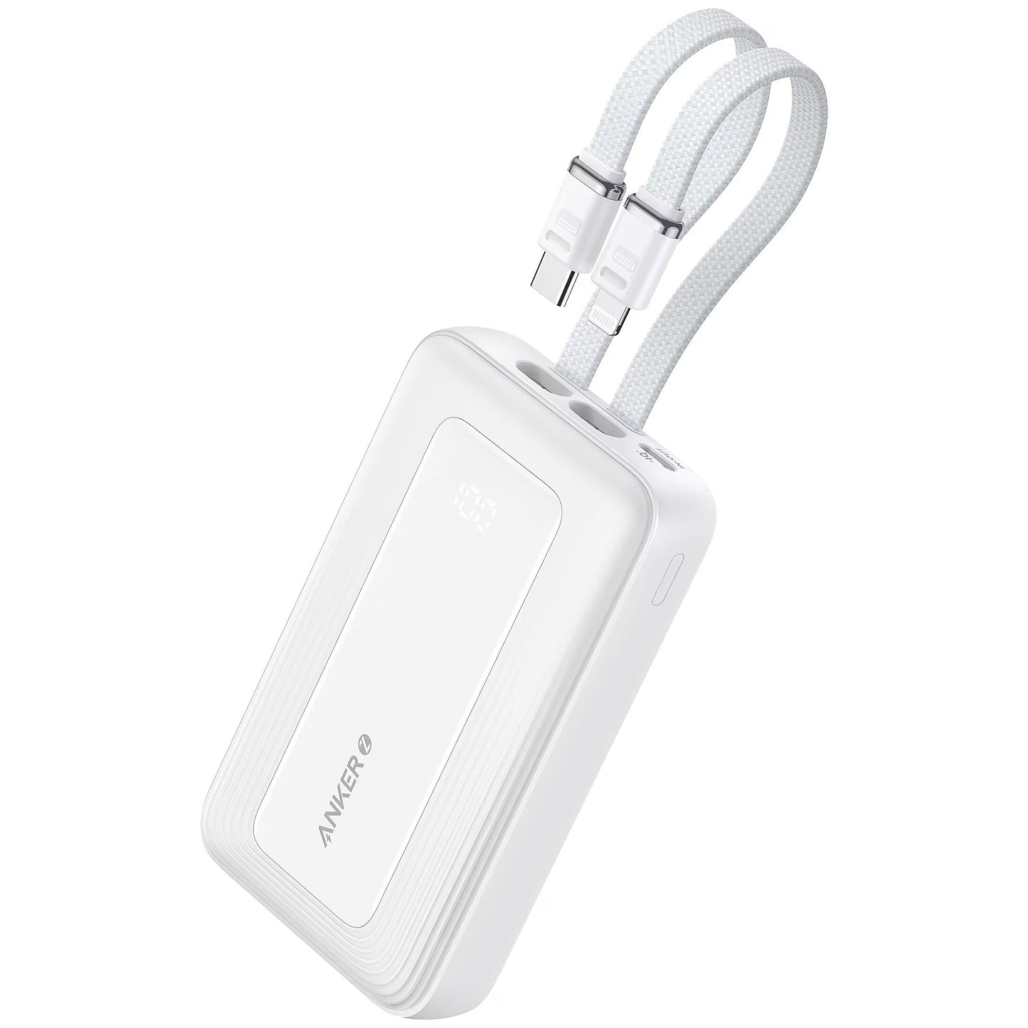 Ekstern batteri Anker PowerCore, 20000mAh, 30W, QC + PD, 1 x Lightning - 1 x USB-A - 2 x USB-C, Hvit A1681H21