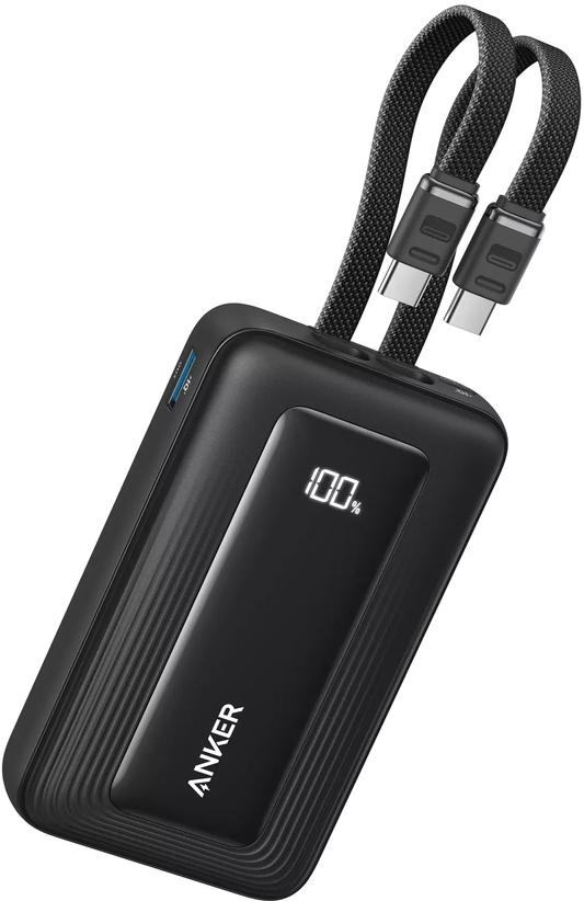 Ekstern batteri Anker Zolo, 20000mAh, 45W, QC + PD, 1 x USB-A - 3 x USB-C, Svart A1681H12