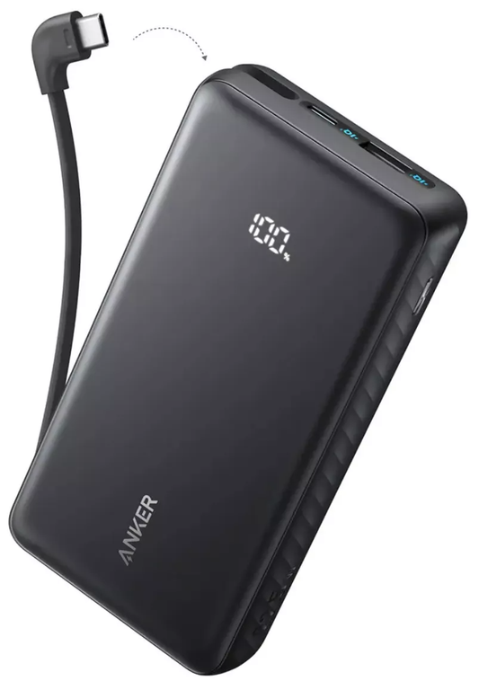 Ekstern batteri Anker Zolo, 20000mAh, 22.5W, QC + PD, 1 x USB-A - 2 x USB-C, Svart A110EH11