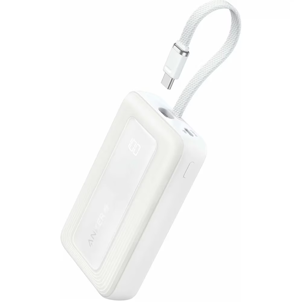 Anker Zolo Ekstern Batteri, 20000mAh, 30W, QC + PD, 1 x USB-A - 2 x USB-C, Hvit A1689H21