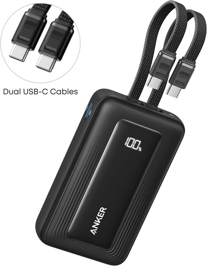 Ekstern Batteri Anker Zolo, 10000mAh, 35W, QC + PD, 1 x USB-A - 2 x USB-C, Svart A1680H12