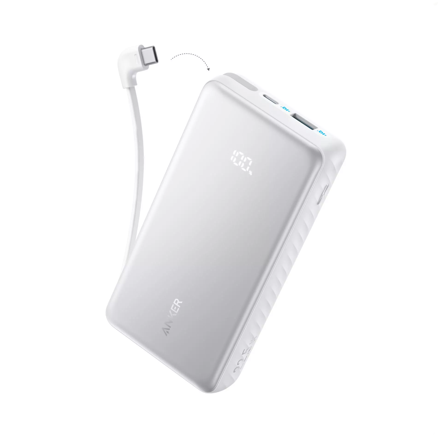 Ekstern batteri Anker Zolo, 20000mAh, 22.5W, QC + PD, 1 x USB-A - 2 x USB-C, Hvit A110EH21
