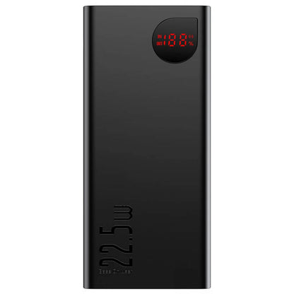 Ekstern Batteri Baseus Adaman, 20000mAh, 22.5W, QC + PD, 1 x USB-C - 2 x USB-A, Svart PPAD070101