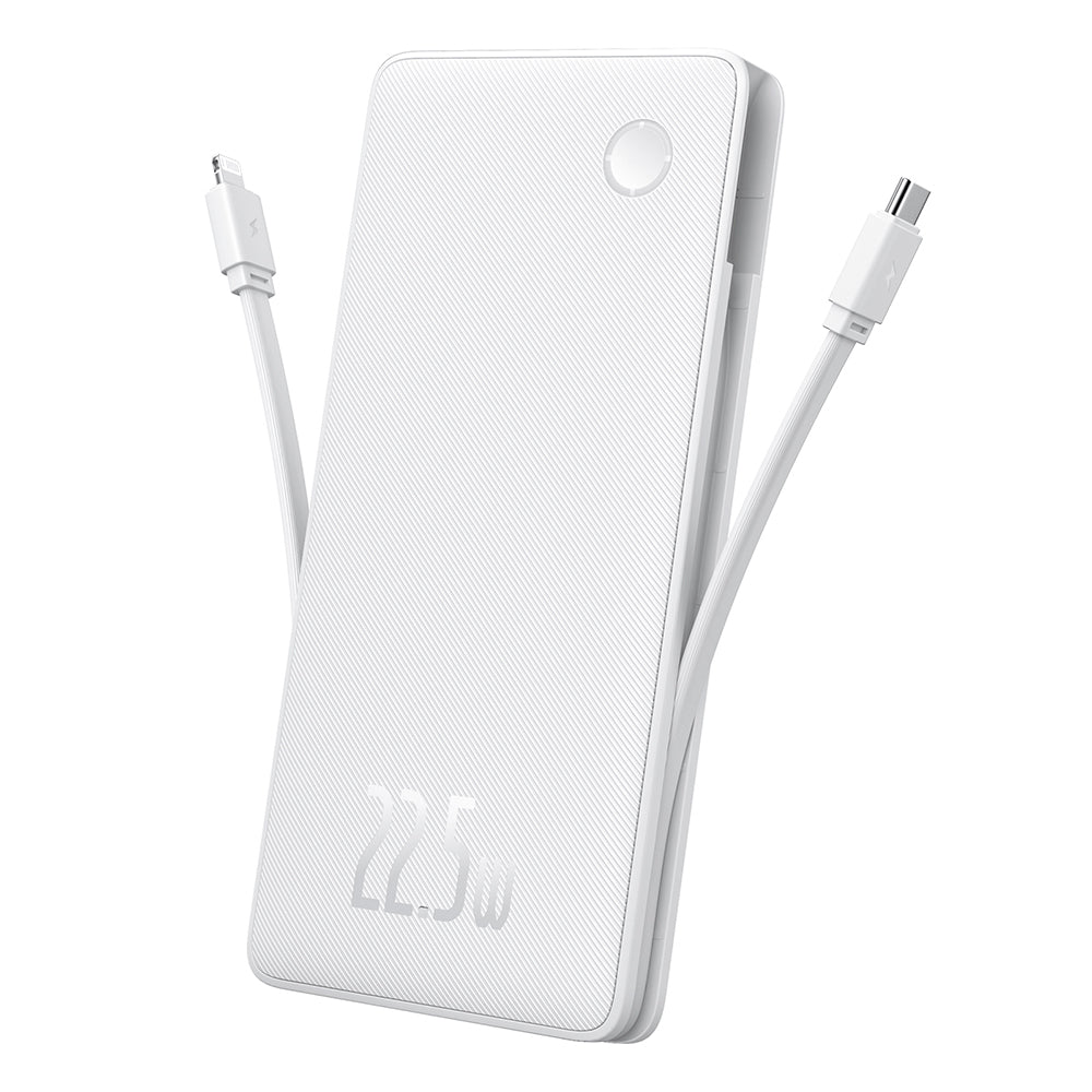Ekstern batteri Baseus Airpow Lite, 10000mAh, 22.5W, QC + PD, 1 x Lightning - 1 x USB-A - 2 x USB-C, Hvit P10067501213-00
