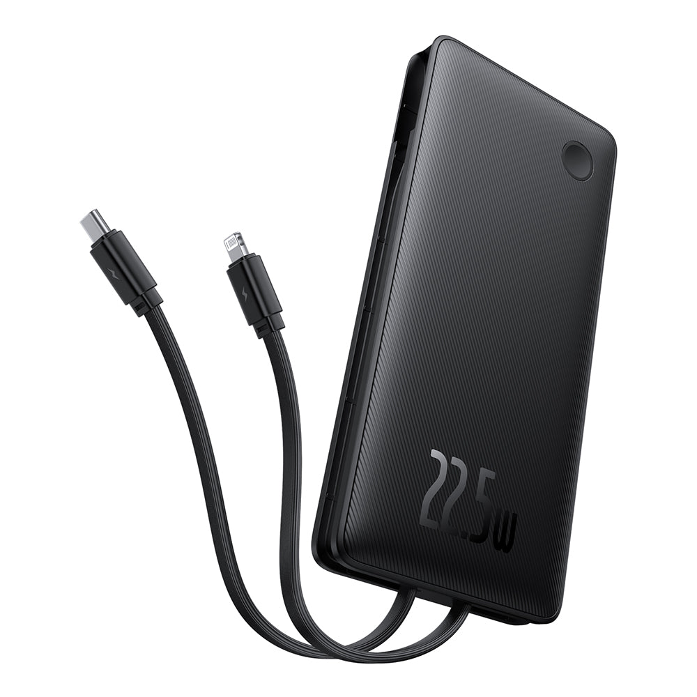 Ekstern batteri Baseus Airpow Lite, 10000mAh, 22.5W, QC + PD, 1 x Lightning - 1 x USB-A - 2 x USB-C, Svart P10067501123-00