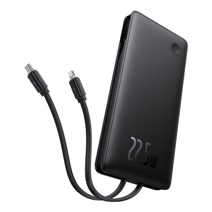 Ekstern batteri Baseus Airpow Lite, 10000mAh, 22.5W, QC + PD, 1 x Lightning - 1 x USB-A - 2 x USB-C, Svart P10067501123-00