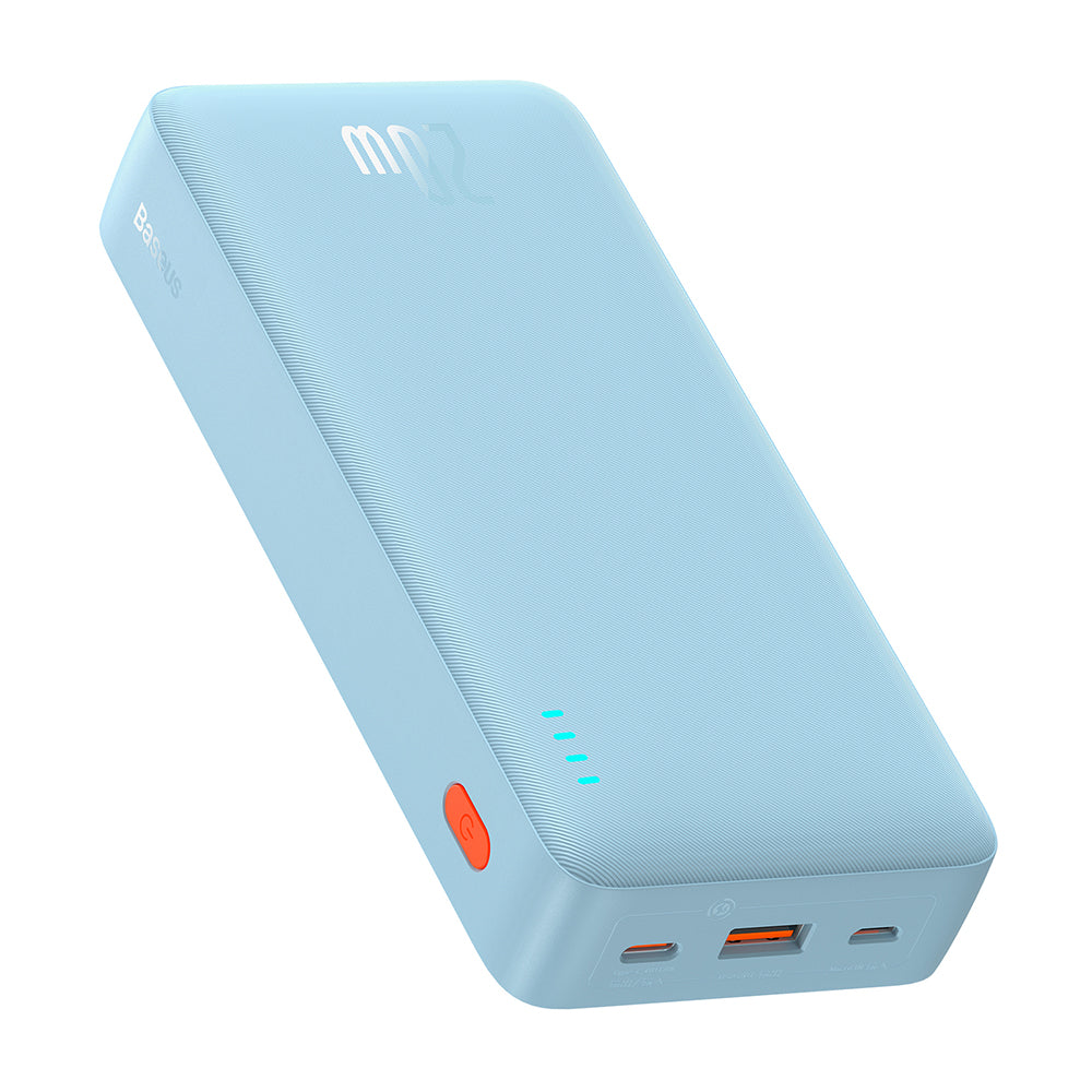 Ekstern Batteri Baseus Airpow, 20000mAh, 20W, QC + PD, 1 x USB-A - 1 x USB-C, Blå P10022804313-00