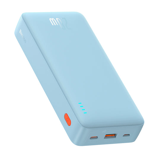Ekstern Batteri Baseus Airpow, 20000mAh, 20W, QC + PD, 1 x USB-A - 1 x USB-C, Blå P10022804313-00