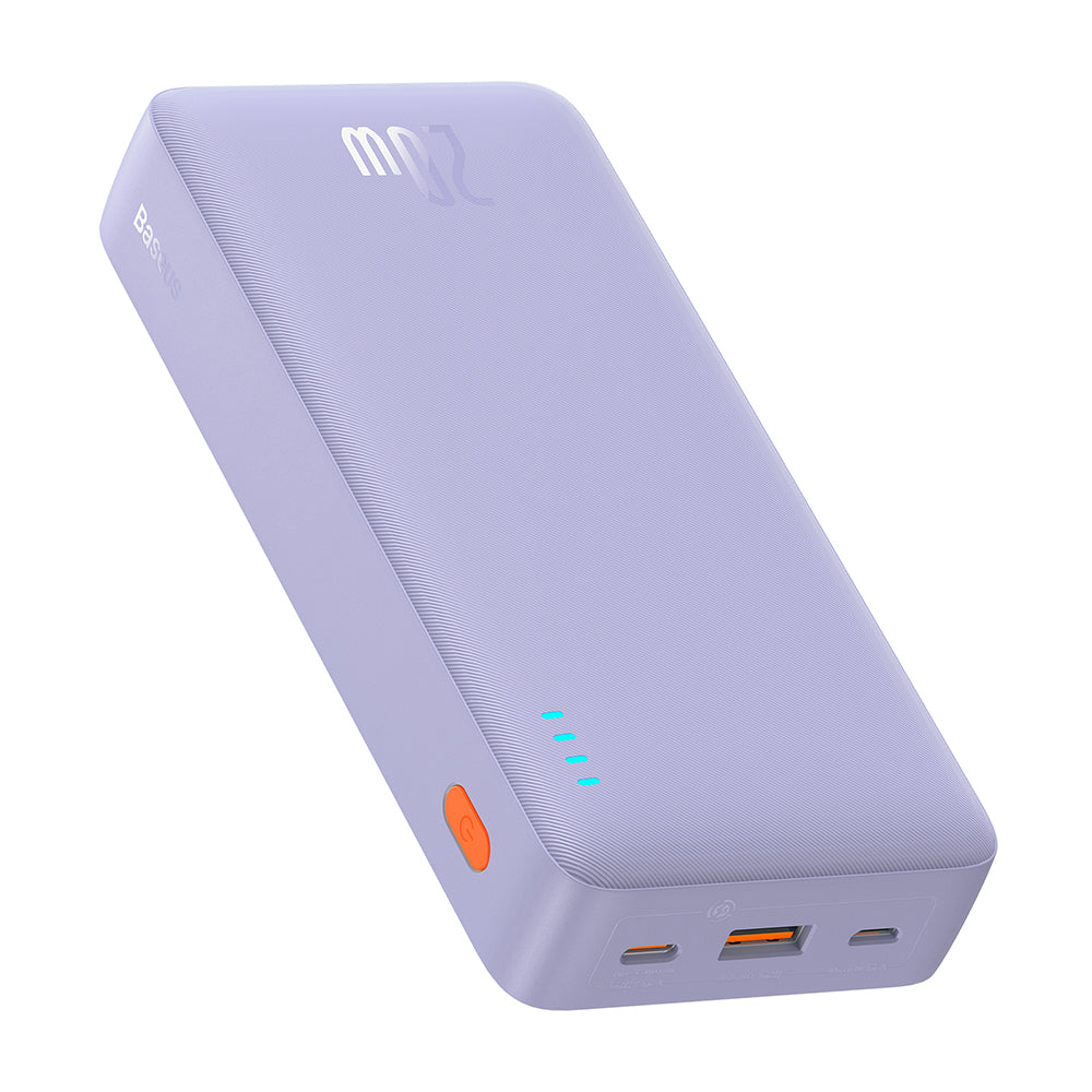 Ekstern batteri Baseus Airpow, 20000mAh, 20W, QC + PD, 1 x USB-A - 1 x USB-C, Lilla P10022804513-00