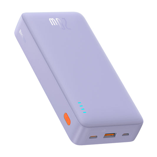 Ekstern batteri Baseus Airpow, 20000mAh, 20W, QC + PD, 1 x USB-A - 1 x USB-C, Lilla P10022804513-00