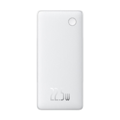 Ekstern batteri Baseus Airpow Lite, 10000mAh, 22.5W, QC + PD, 1 x Lightning - 1 x USB-A - 2 x USB-C, Hvit P10067501213-00
