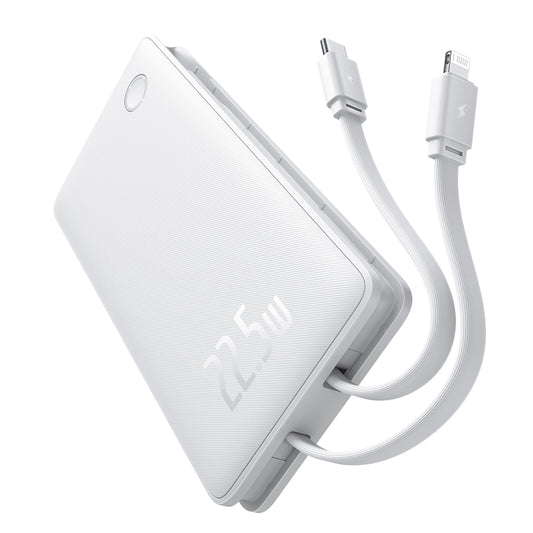Ekstern batteri Baseus Airpow Lite, 10000mAh, 22.5W, QC + PD, 1 x Lightning - 1 x USB-A - 2 x USB-C, Hvit P10067501213-00