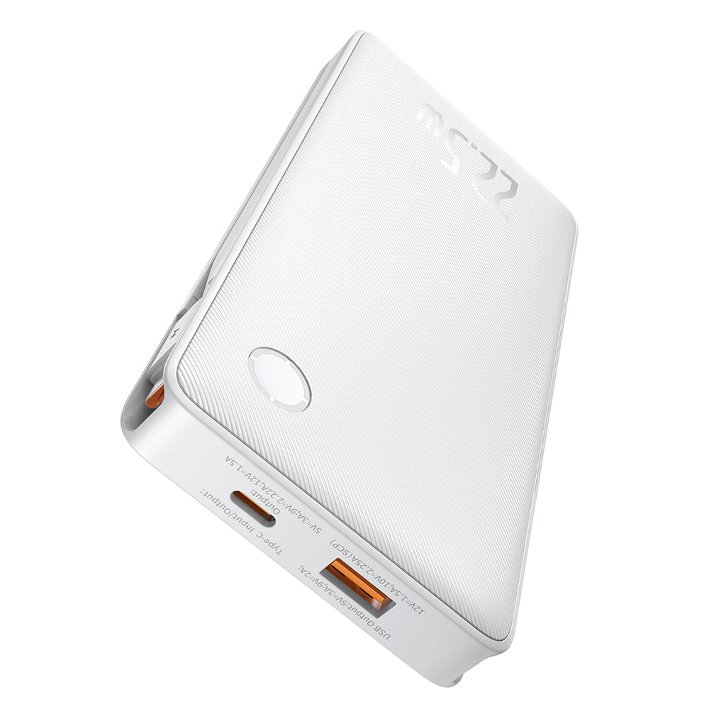 Ekstern batteri Baseus Airpow Lite, 10000mAh, 22.5W, QC + PD, 1 x Lightning - 1 x USB-A - 2 x USB-C, Hvit P10067501213-00