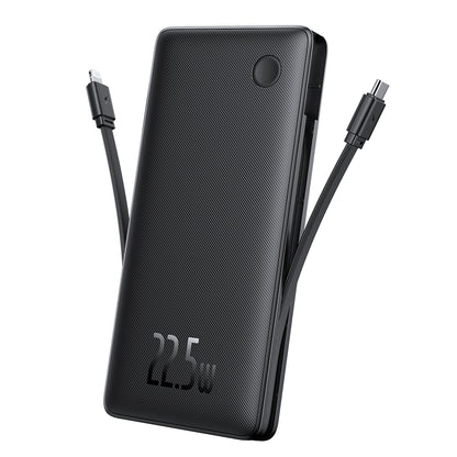 Ekstern batteri Baseus Airpow Lite, 10000mAh, 22.5W, QC + PD, 1 x Lightning - 1 x USB-A - 2 x USB-C, Svart P10067501123-00