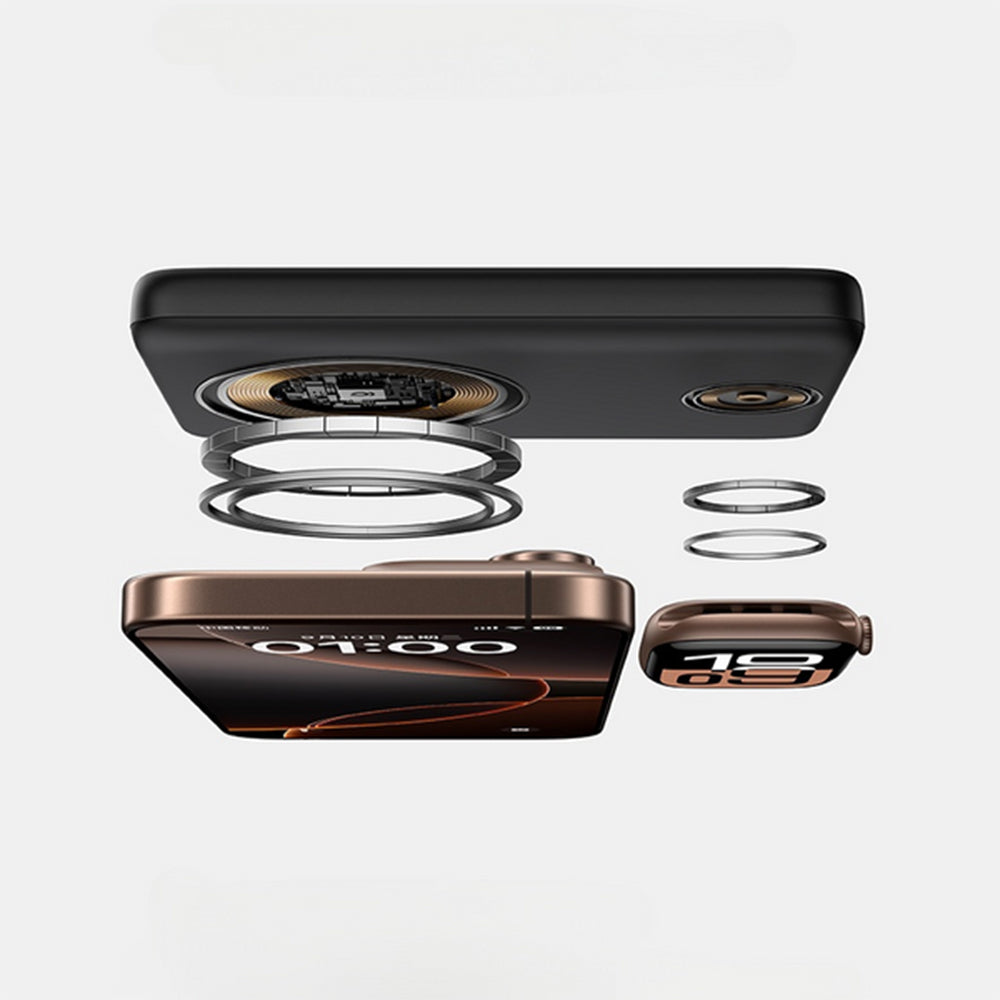 Baseus Bank EnerFill FT11 Ekstern Batteri, 10000mAh, 27W, PD + QI + FQI, 2 x QI - 1 x USB-C, Svart P1008210G123-00