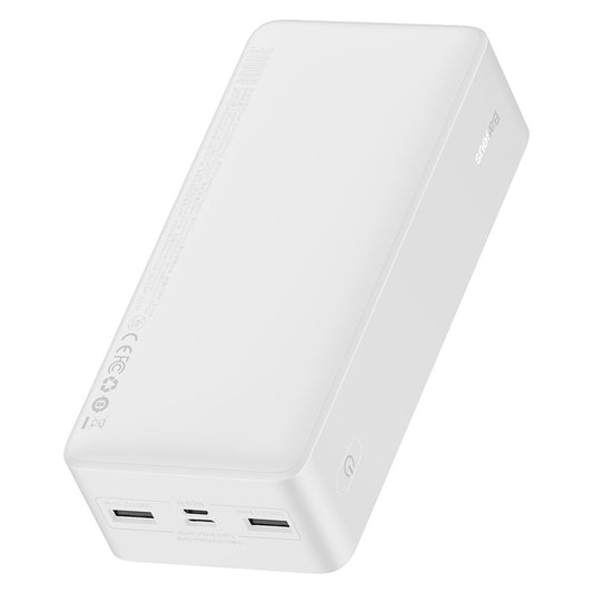 Ekstern batteri Baseus Bipow, 30000mAh, 15W, 1 x USB-C - 2 x USB-A, Hvit PPBD050202