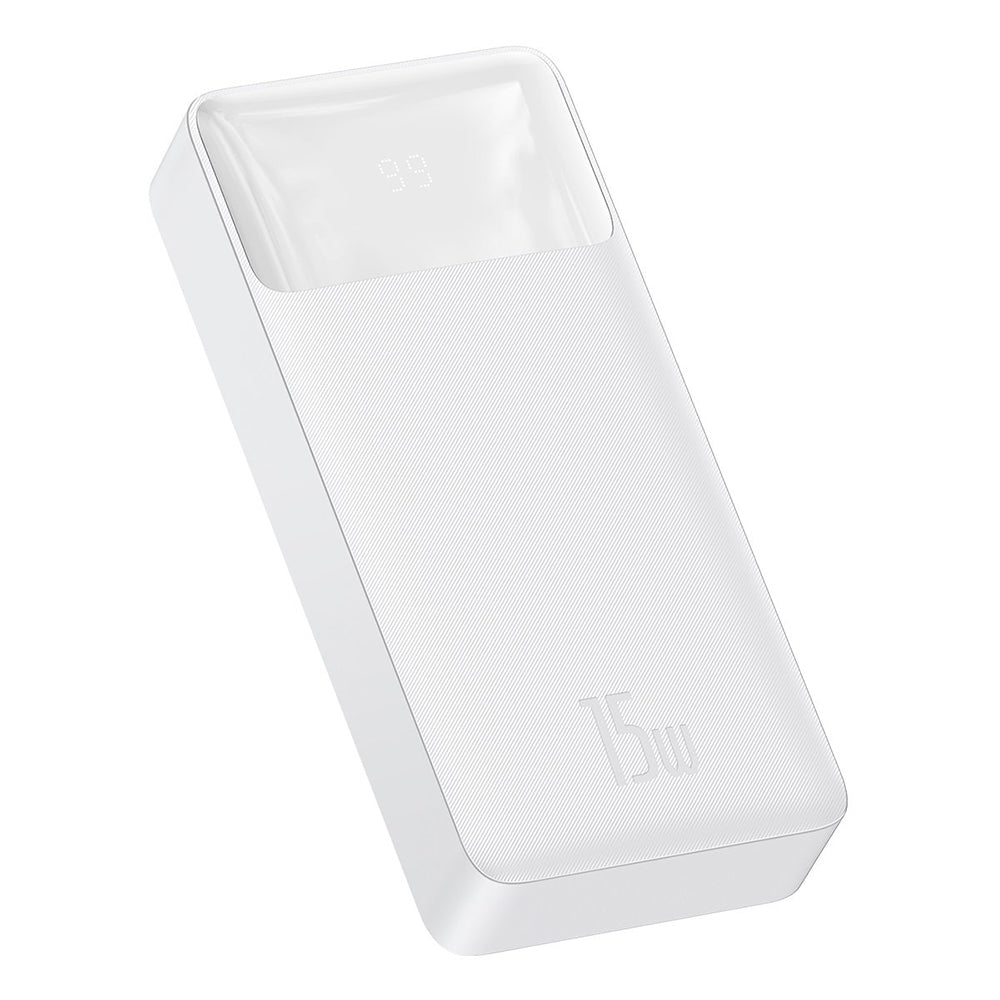Ekstern batteri Baseus Bipow, 20000mAh, 15W, 1 x USB-C - 2 x USB-A, Hvit PPBD050102