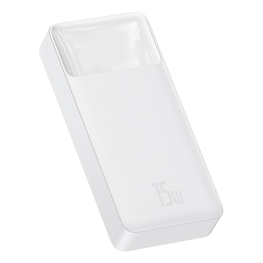 Ekstern batteri Baseus Bipow, 20000mAh, 15W, 1 x USB-C - 2 x USB-A, Hvit PPBD050102
