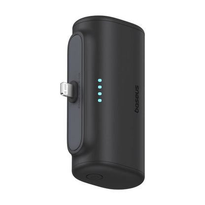Ekstern batteri Baseus Compact, 5000mAh, 20W, PD, 1 x Lightning - 1 x USB-C, Svart P10068307113-00