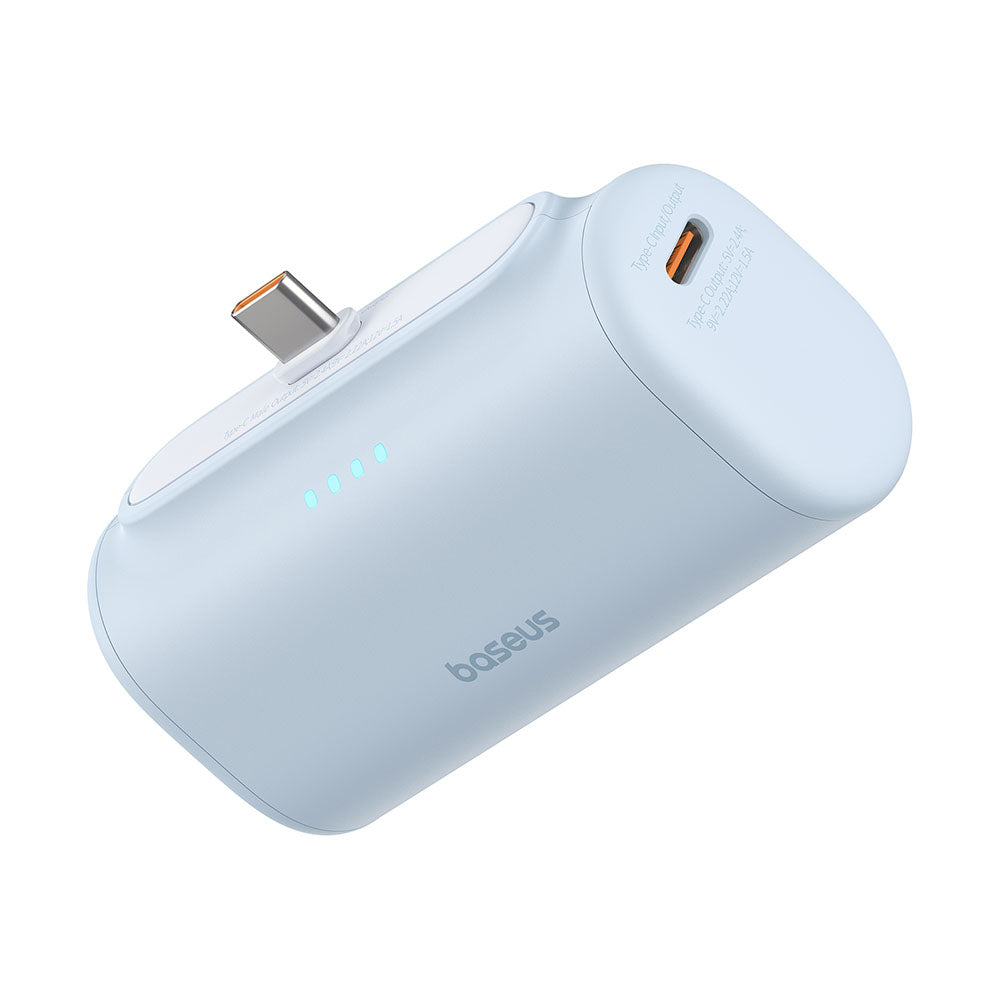 Ekstern batteri Baseus Compact, 5000mAh, 20W, PD, 2 x USB-C, Blå P10068306313-00
