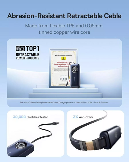 Ekstern batteri Baseus EnerCore CR11, 10000mAh, 45W, PD, 2 x USB-C, Svart E0027G01