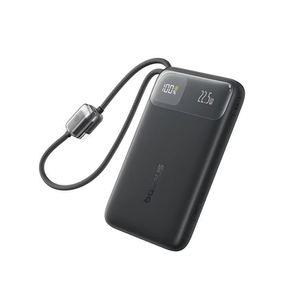 Baseus EnerFill FC11 Ekstern Batteri, 20000mAh, 22.5W, QC + PD, 1 x Lightning - 1 x USB-A - 2 x USB-C, Svart E0027S04