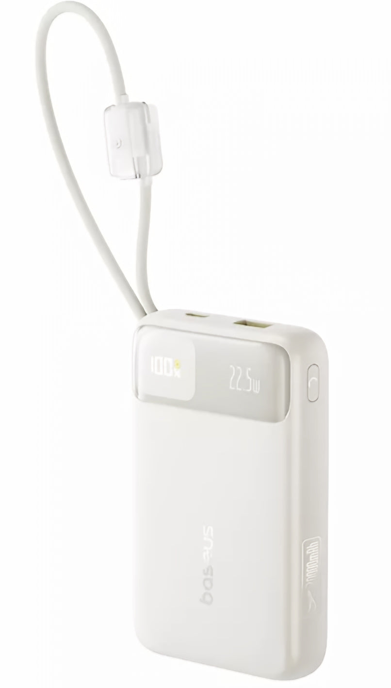 Ekstern batteri Baseus EnerFill FC11, 20000mAh, 22.5W, QC + PD, 1 x Lightning - 1 x USB-A - 2 x USB-C, Beige E0027S05