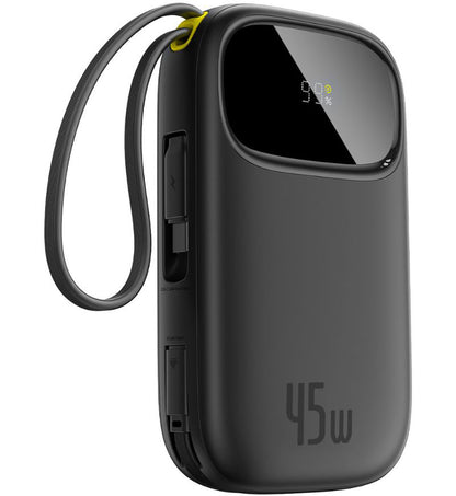 Baseus EnerFill FC31 Qpow 3 eksternt batteri, 10000mAh, 45W, QC + PD, 1 x USB-A - 3 x USB-C, svart P10082102123-00