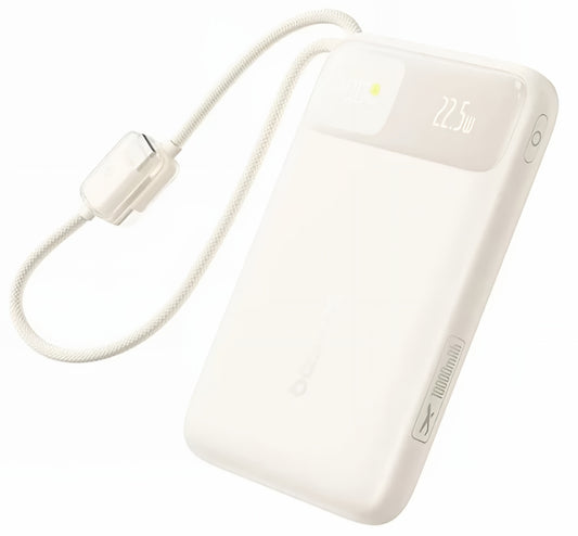 Ekstern batteri Baseus EnerFill FC11, 10000mAh, 22,5W, QC + PD, 1 x USB-A - 3 x USB-C, Beige E0030401