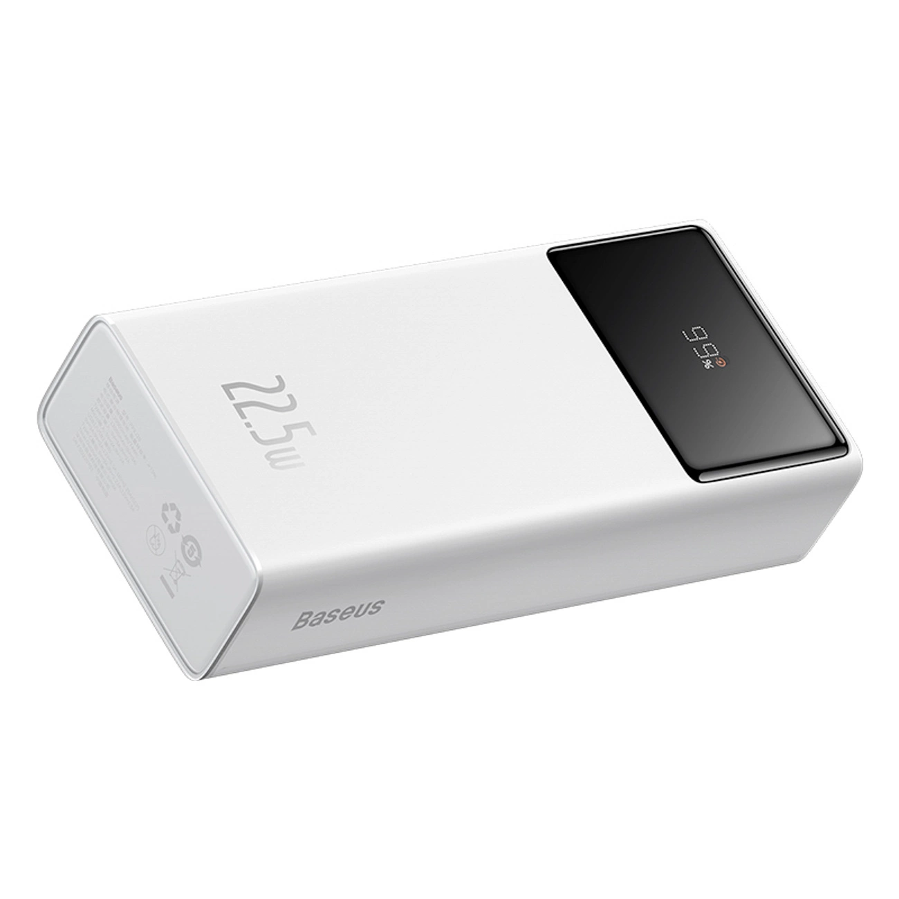 Ekstern batteri Baseus EnerFill FP41, 30000mAh, 22,5W, QC + PD, 1 x USB-C - 2 x USB-A, Hvit E0027K01