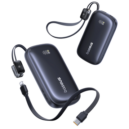 Ekstern Batteri Baseus EnerFill FC21 QPow 3 Ultra, 10000mAh, 22.5W, QC + PD, 1 x USB-A - 1 x USB-C, Svart