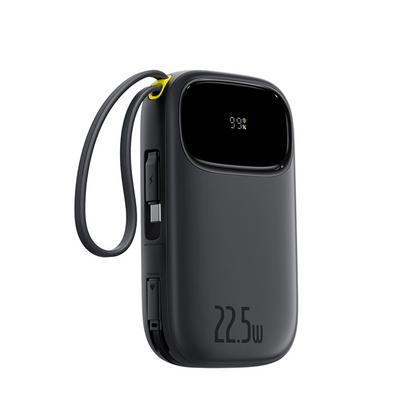 Ekstern batteri Baseus EnerFill FC31, 10000mAh, 22.5W, QC + PD, 1 x Lightning - 1 x USB-A - 2 x USB-C, Svart