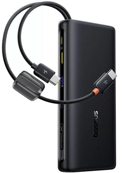 Ekstern batteri Baseus EnerFill FC41, 20000mAh, 100W, QC + PD, 1 x USB-A - 3 x USB-C, Svart E0028N03