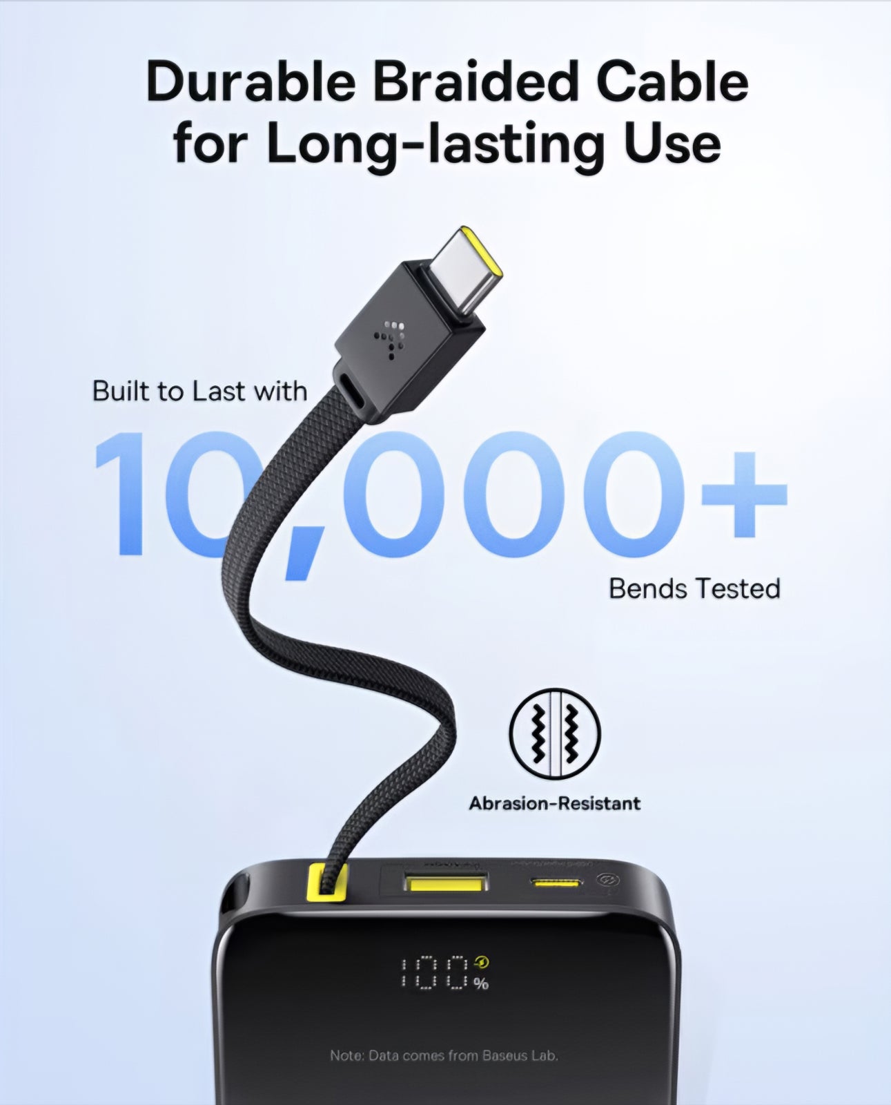 Ekstern batteri Baseus EnerFill Bipow2 Pro, 10000mAh, 22.5W, QC + PD, 1 x USB-A - 2 x USB-C, Svart E0027600