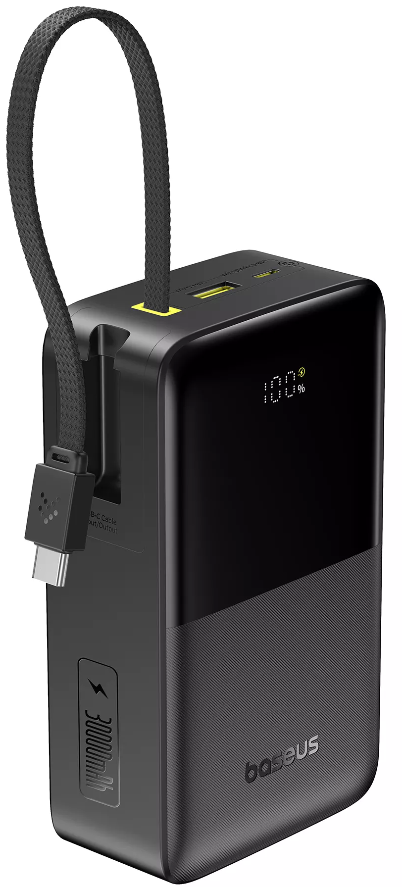 Ekstern batteri Baseus EnerFill Bipow2 Pro, 30000mAh, 22.5W, QC + PD, 1 x USB-A - 2 x USB-C, Svart E0028100