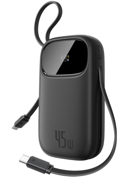 Baseus EnerFill FC31 Qpow 3 eksternt batteri, 10000mAh, 45W, QC + PD, 1 x USB-A - 3 x USB-C, svart P10082102123-00