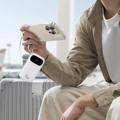 Baseus EnerFill FC31 Ekstern Batteri, 20000mAh, 45W, QC + PD, 1 x Lightning - 1 x USB-A - 2 x USB-C, Hvit P10082105213-00