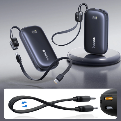 Ekstern Batteri Baseus EnerFill FC21 QPow 3 Ultra, 10000mAh, 22.5W, QC + PD, 1 x USB-A - 1 x USB-C, Svart