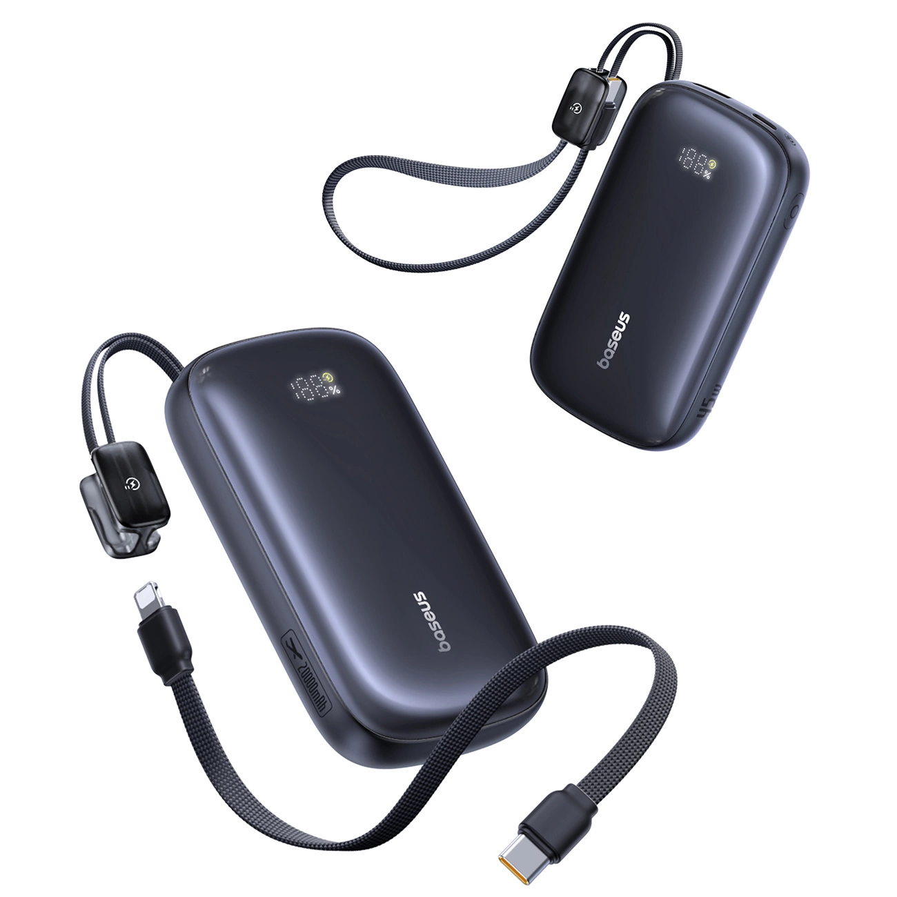 Ekstern batteri Baseus EnerFill FC21 QPow 3 Ultra, 20000mAh, 45W, QC + PD, 1 x USB-A - 1 x USB-C, Svart E0027P00