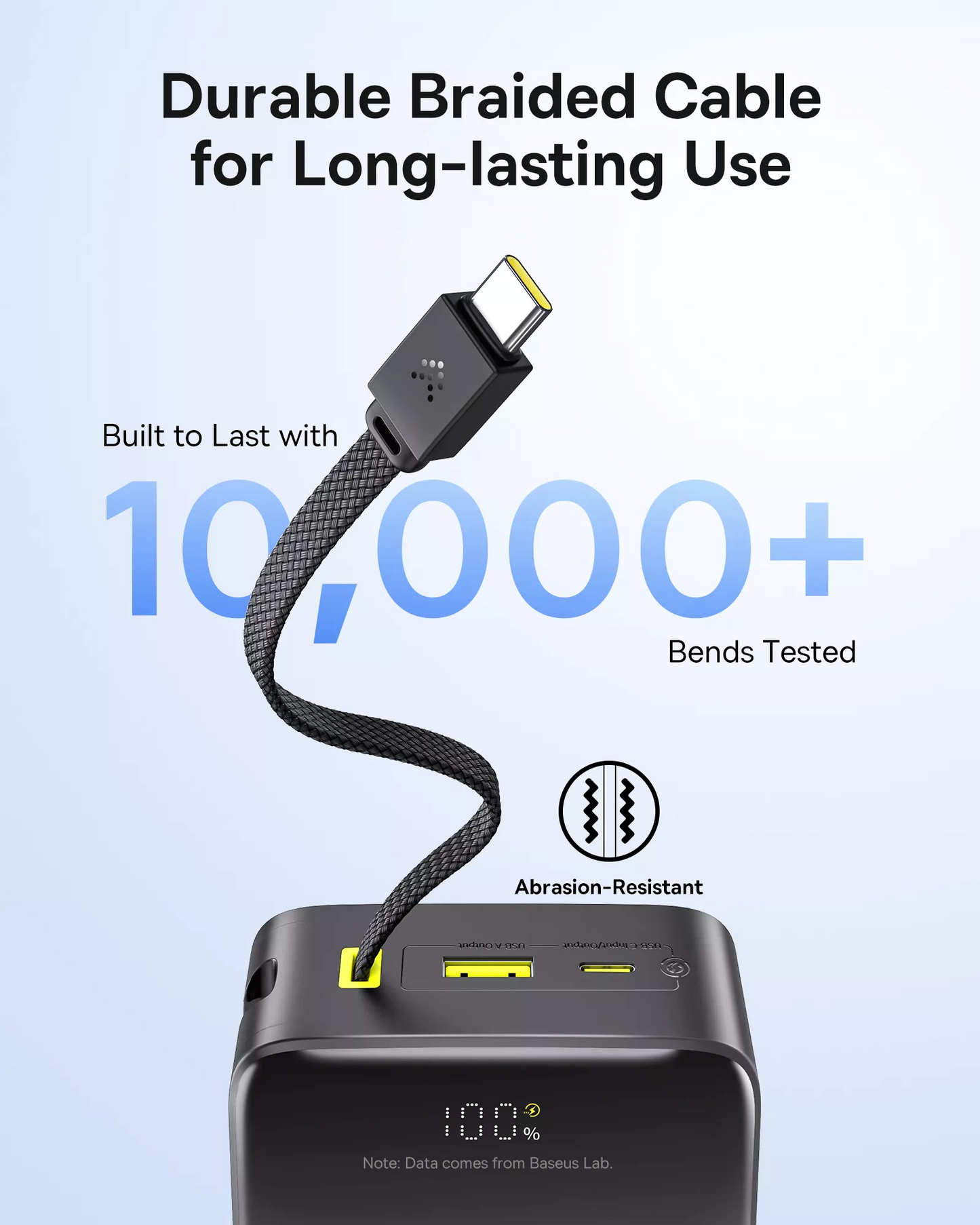 Ekstern batteri Baseus EnerFill Bipow2 Pro, 30000mAh, 22.5W, QC + PD, 1 x USB-A - 2 x USB-C, Svart E0028100