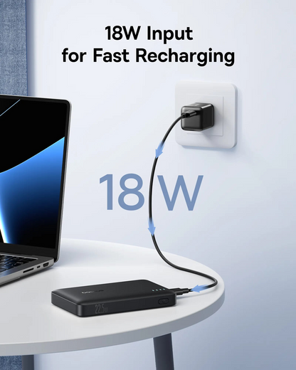 Ekstern batteri Baseus EnerFill FP21, 10000mAh, 22.5W, QC + PD, 1 x USB-A - 2 x USB-C, Svart P1008210D123-00