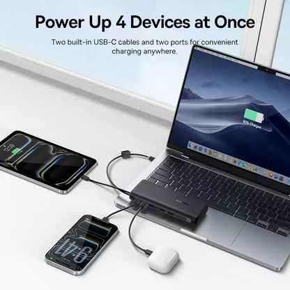 Ekstern batteri Baseus EnerFill FC41, 20000mAh, 100W, QC + PD, 1 x USB-A - 3 x USB-C, Svart E0028N03