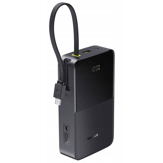 Baseus EnerFill Bipow2 Pro ekstern batteri, 20000mAh, 22.5W, QC + PD, 1 x USB-A - 2 x USB-C, Svart E0027701