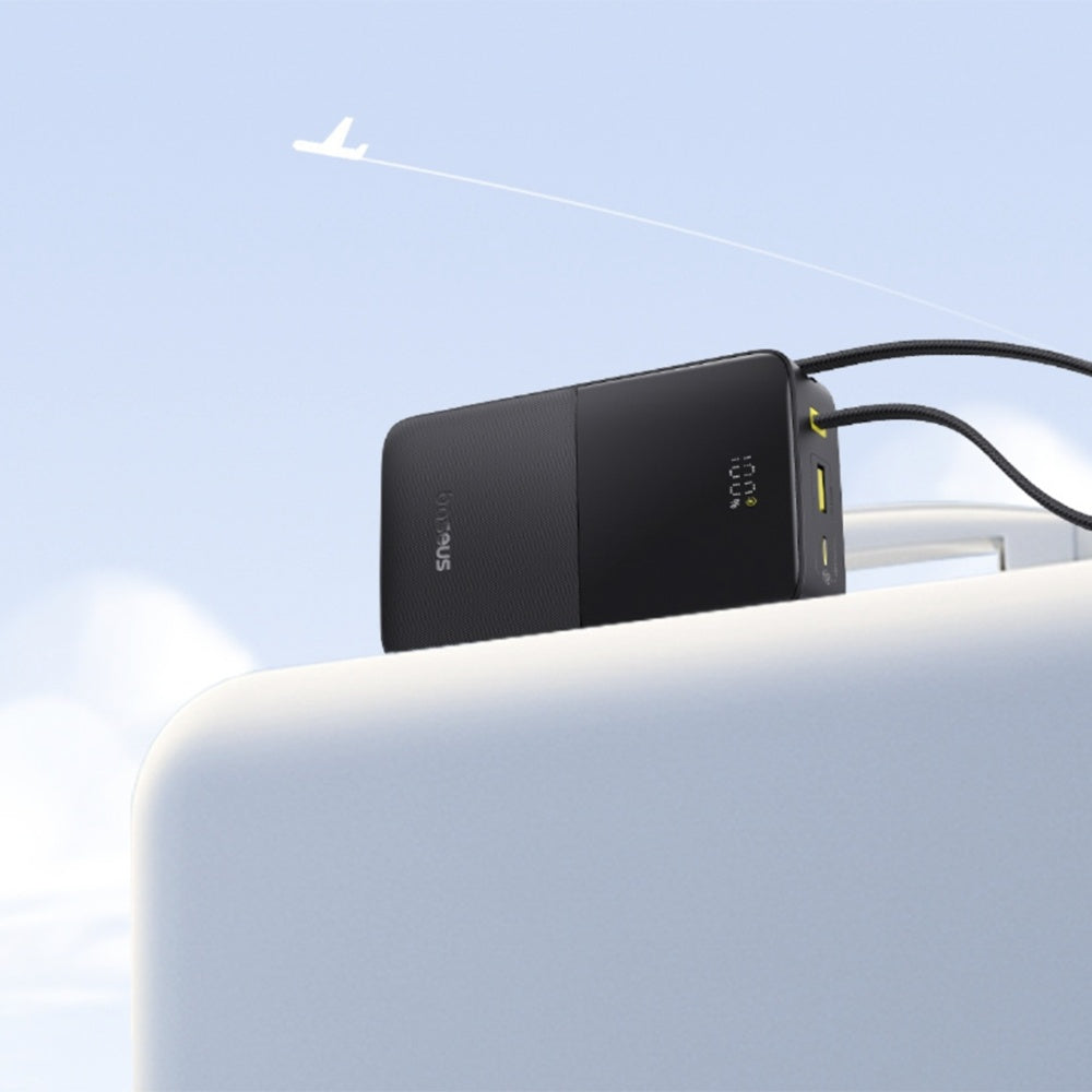 Baseus EnerFill Bipow2 Pro ekstern batteri, 20000mAh, 22.5W, QC + PD, 1 x USB-A - 2 x USB-C, Svart E0027701